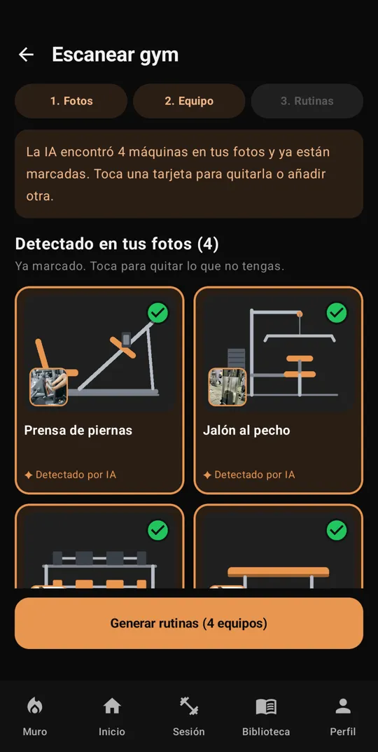 Escanear gimnasio