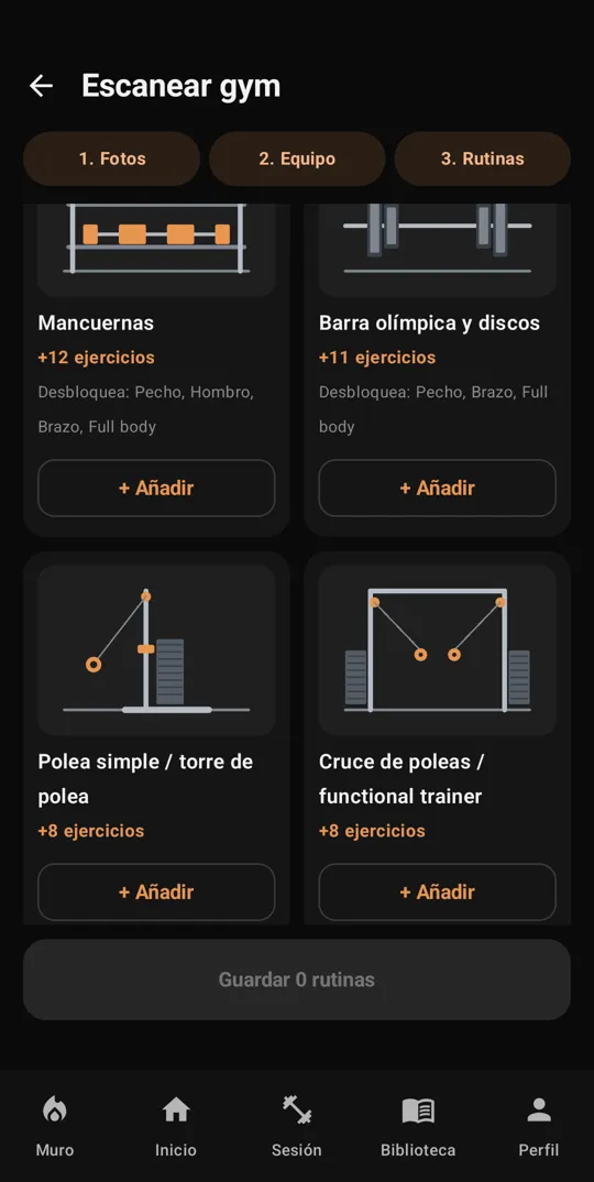 Biblioteca de equipamiento